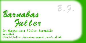 barnabas fuller business card
