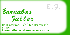 barnabas fuller business card